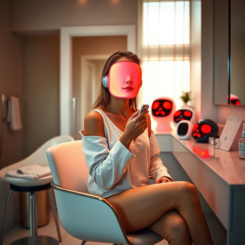red light therapy mask - Illustration 1